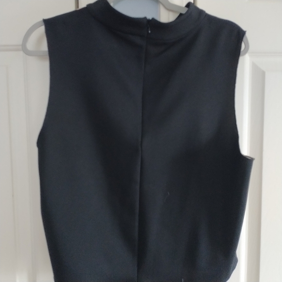 Vince Camuto Glacier Dream Black Sleeveless Top L - Picture 5 of 11